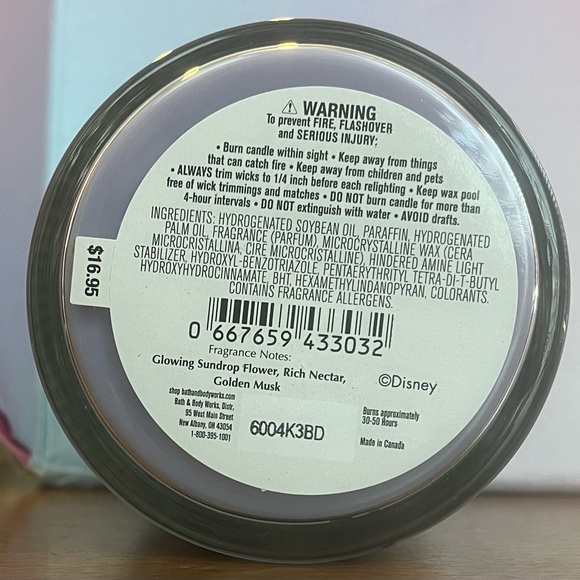 Disney Rapunzel Bath & Body Works Candle Limited Edition 1 Wick NEW - Picture 2 of 3